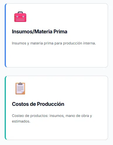 Panel de costos de Ginialym